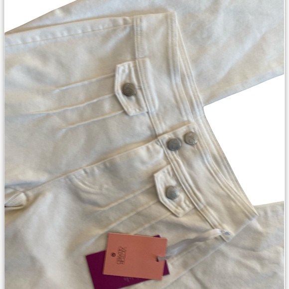 NWT Victor Glemaud x Target High Rise Flare Jeans White size 0 - Picture 5 of 10